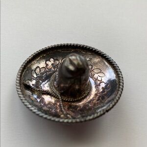 1950'S SOMBRERO STERLING SILVER PIN BROOCH WEAR BROACH STUDIO SIGNED STAMPED 925